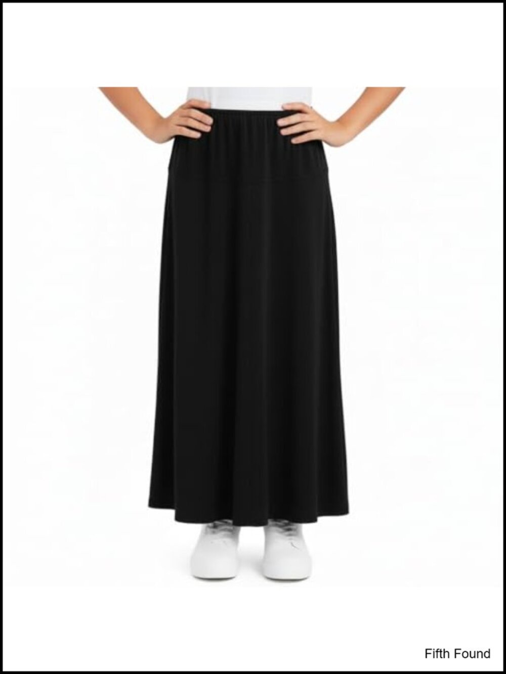 Girls Stretch Slinky Knit A-Line Maxi Skirt